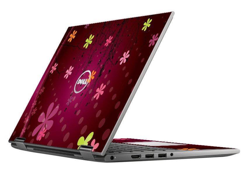 RETRO PINK FLOWERS DELL INSPIRON 5368 SKIN