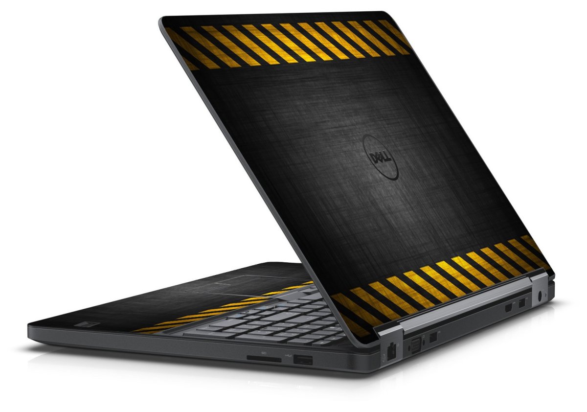 BLACK CAUTION BORDER DELL LATITUDE E5550 SKIN