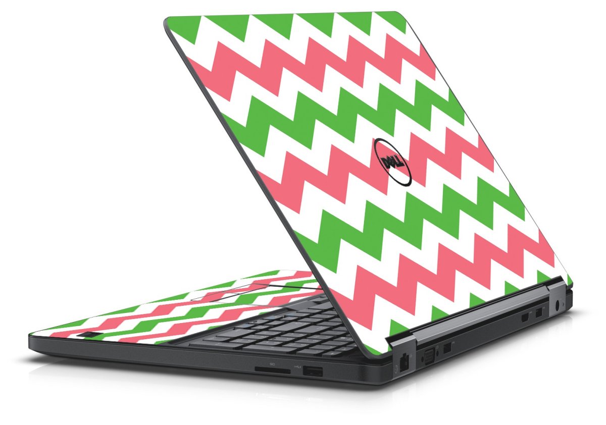 GREEN PINK CHEVRON DELL LATITUDE E5550 SKIN