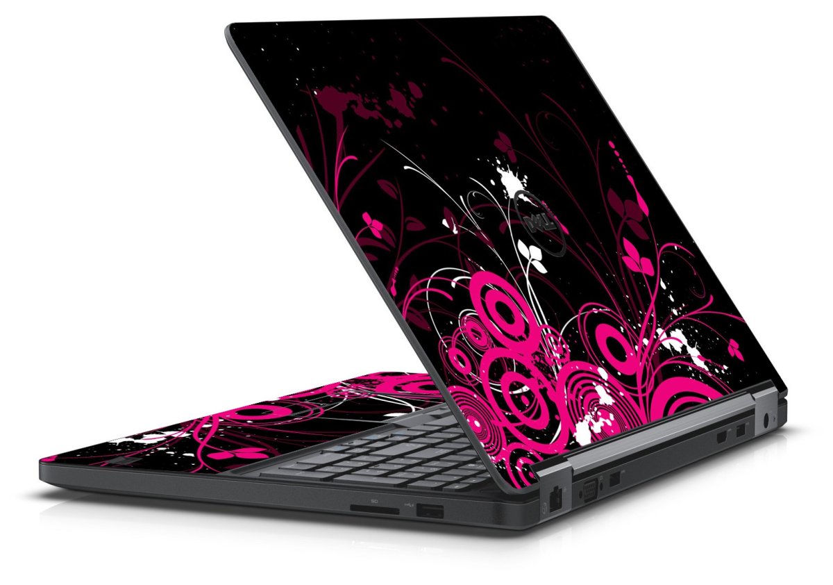 BLACK PINK BUTTERFLY DELL LATITUDE E5550 SKIN