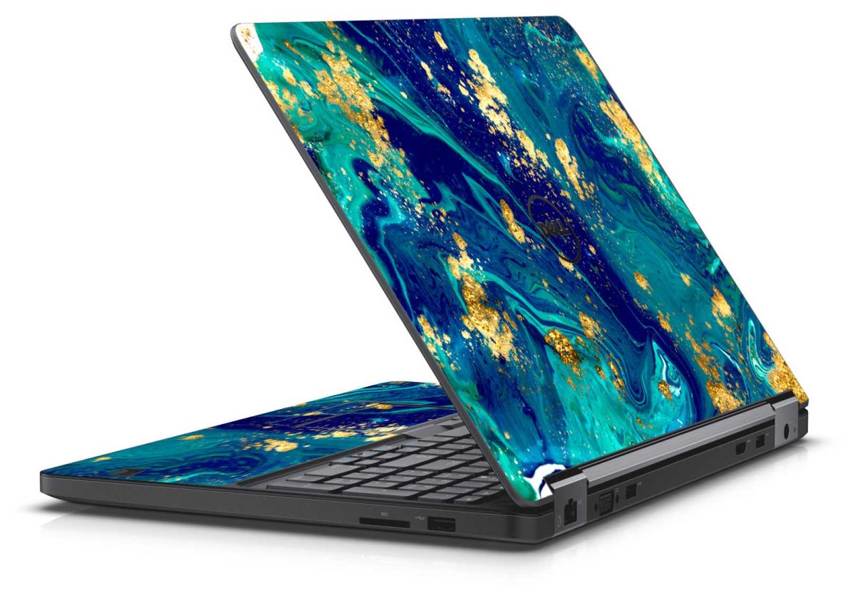 BLUE AND GOLD MARBLE DELL LATITUDE E5470 SKIN