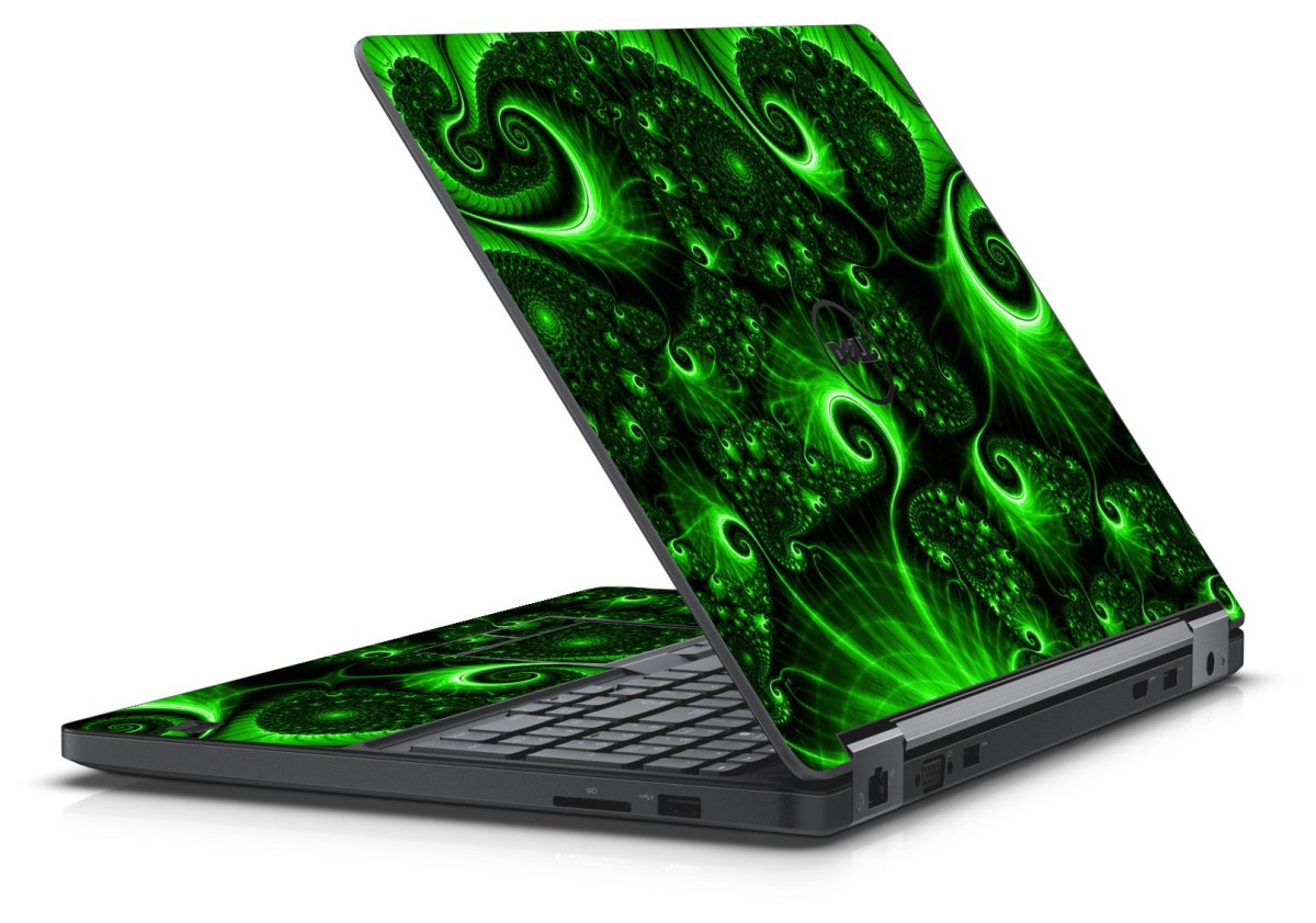 GREEN SWIRLS DELL LATITUDE E5470 SKIN