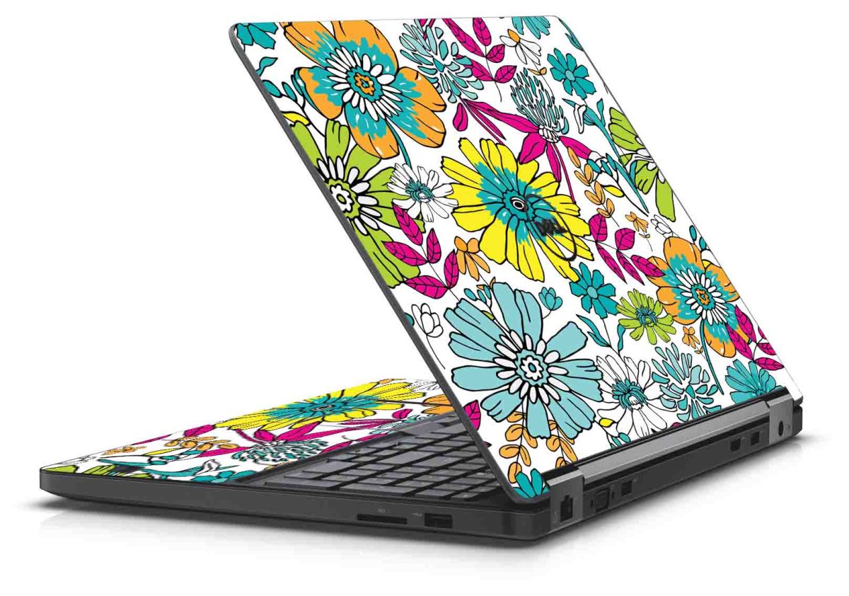 HAND DRAWN FLOWERS DELL LATITUDE E5550 SKIN