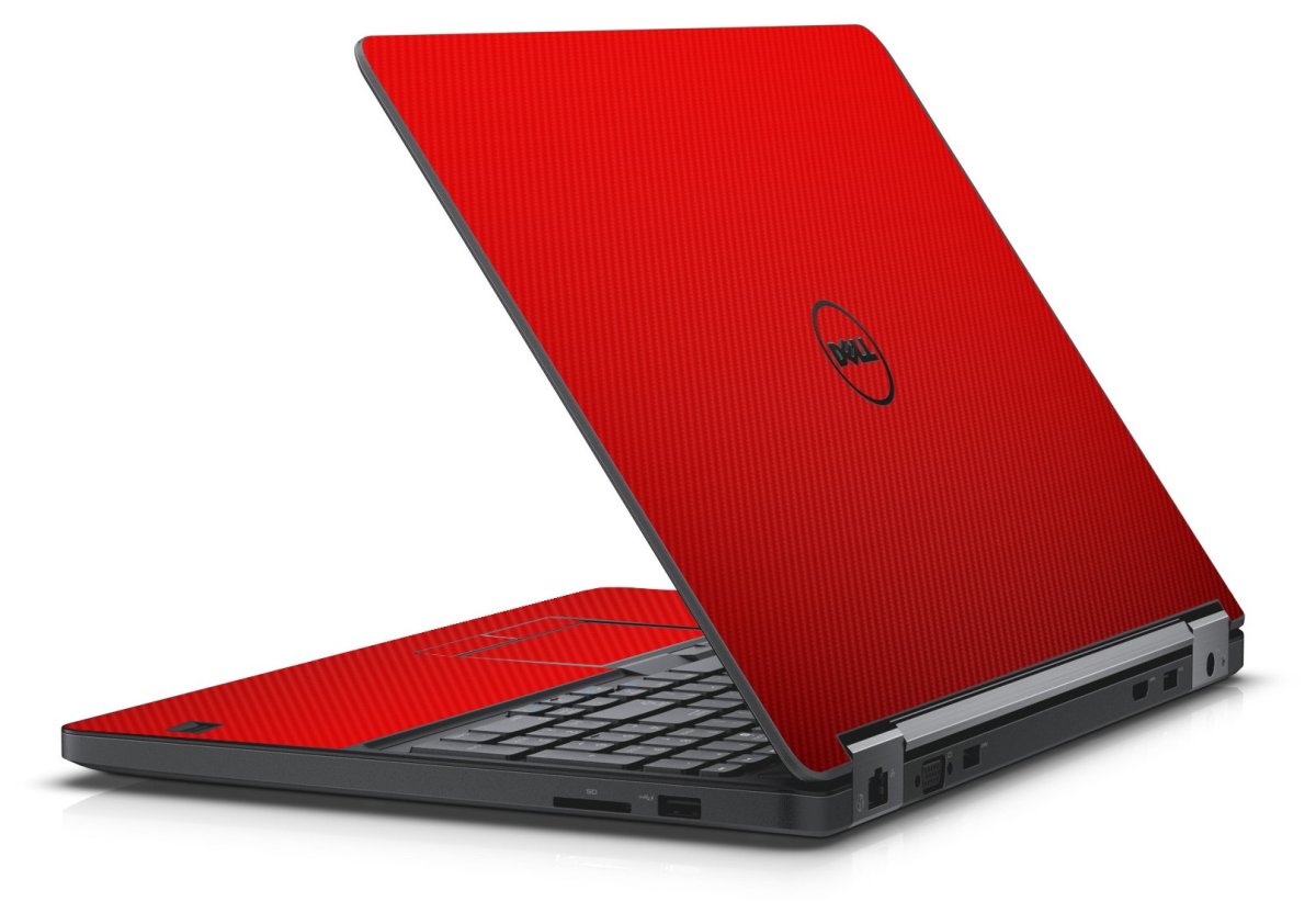 RED TEXTURED CARBON FIBER DELL LATITUDE E5550 SKIN