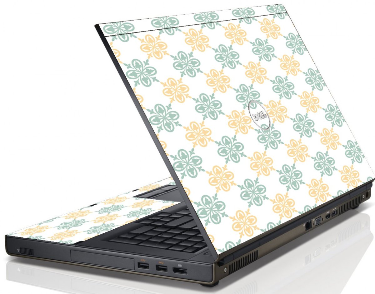 YELLOW GREEN FLOWERS Dell Precision M4800 Laptop Skin