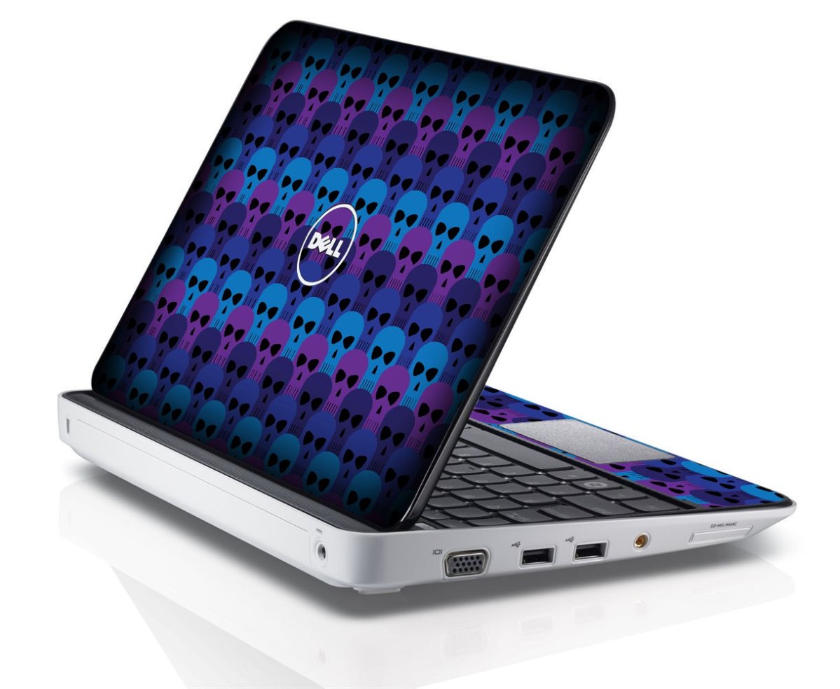 BLUE SKULLS Dell Inspiron Mini 10 1012 Skin
