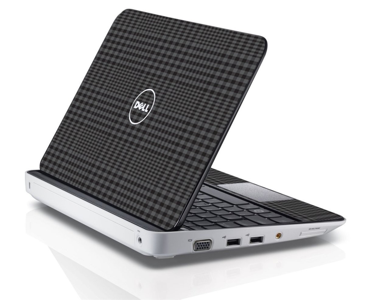 BLACK PLAID Dell Inspiron Mini 10 1018 Skin