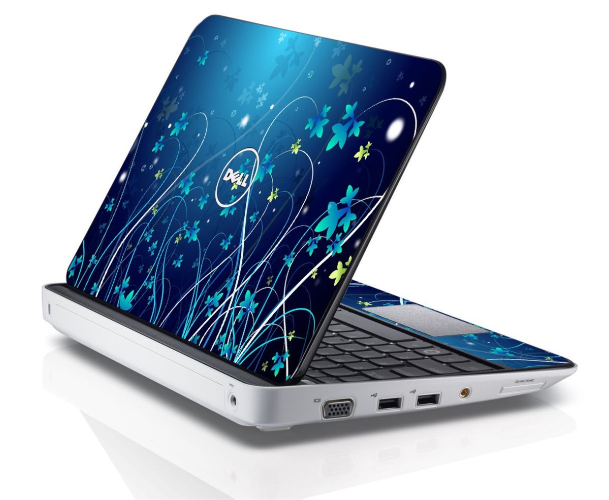 BLUE FLOWER Dell Inspiron Mini 10 1018 Skin