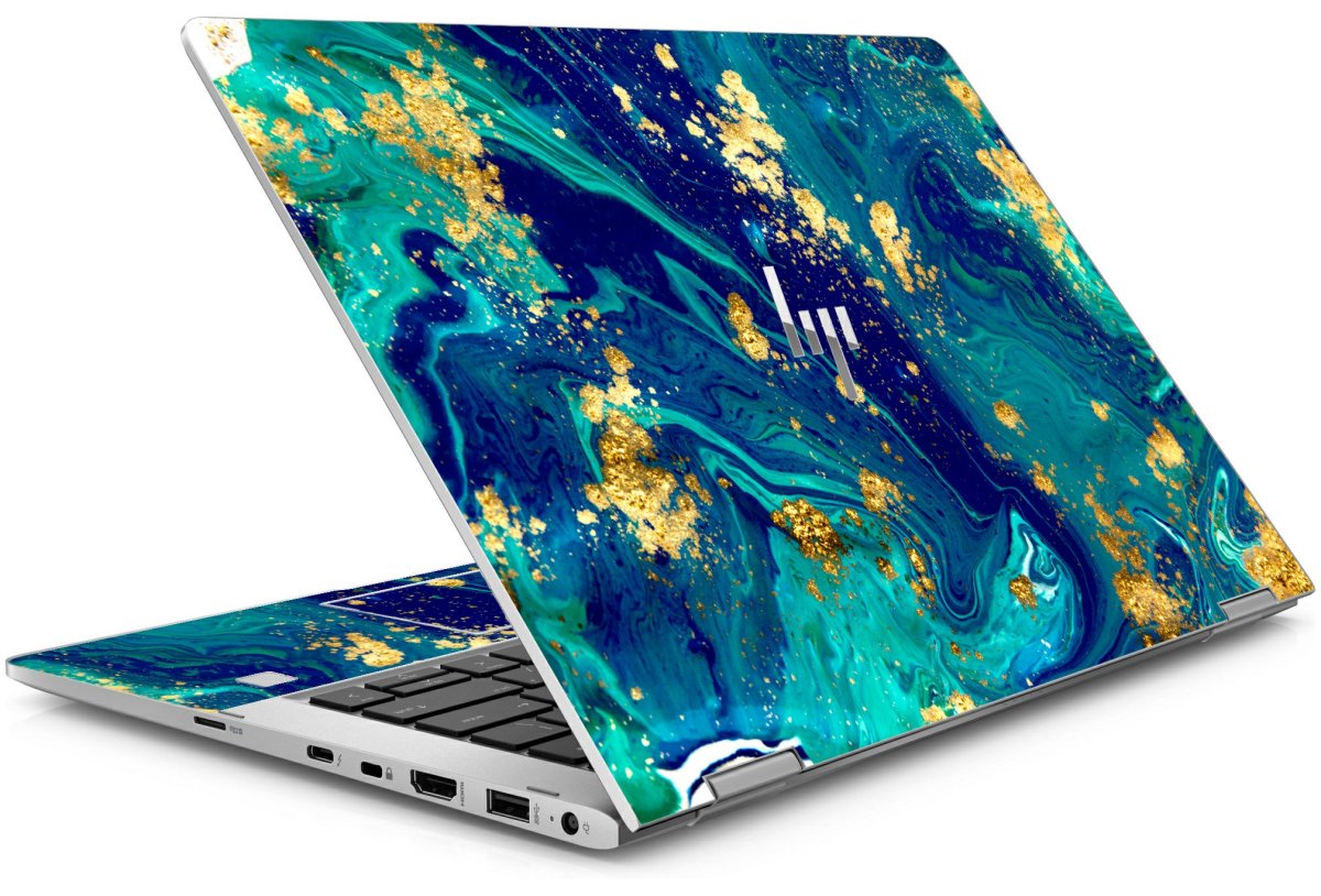 Blue and Gold Marble HP EliteBook x360 1030 G2