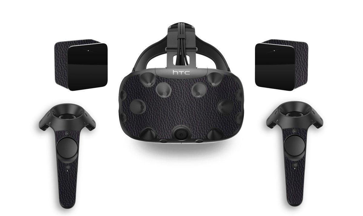 BLACK LEATHER HTC VIVE VR SKIN