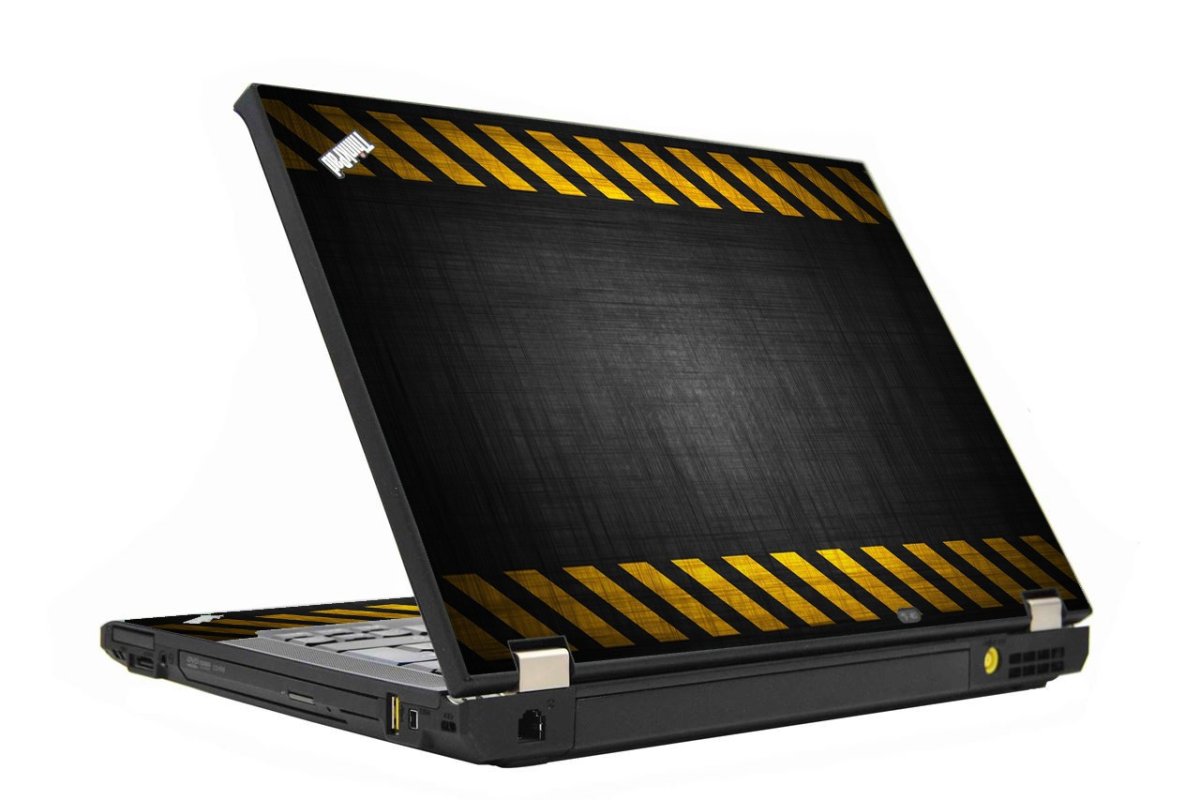 Black Caution Border IBM Lenovo ThinkPad T430 Laptop Skin