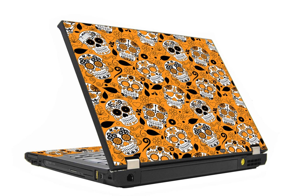 Orange Sugar Skulls IBM Lenovo ThinkPad T430s Laptop Skin