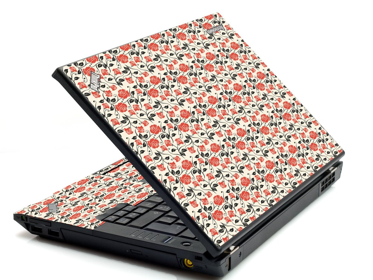 Pink Black Roses IBM Lenovo ThinkPad T420s Laptop Skin