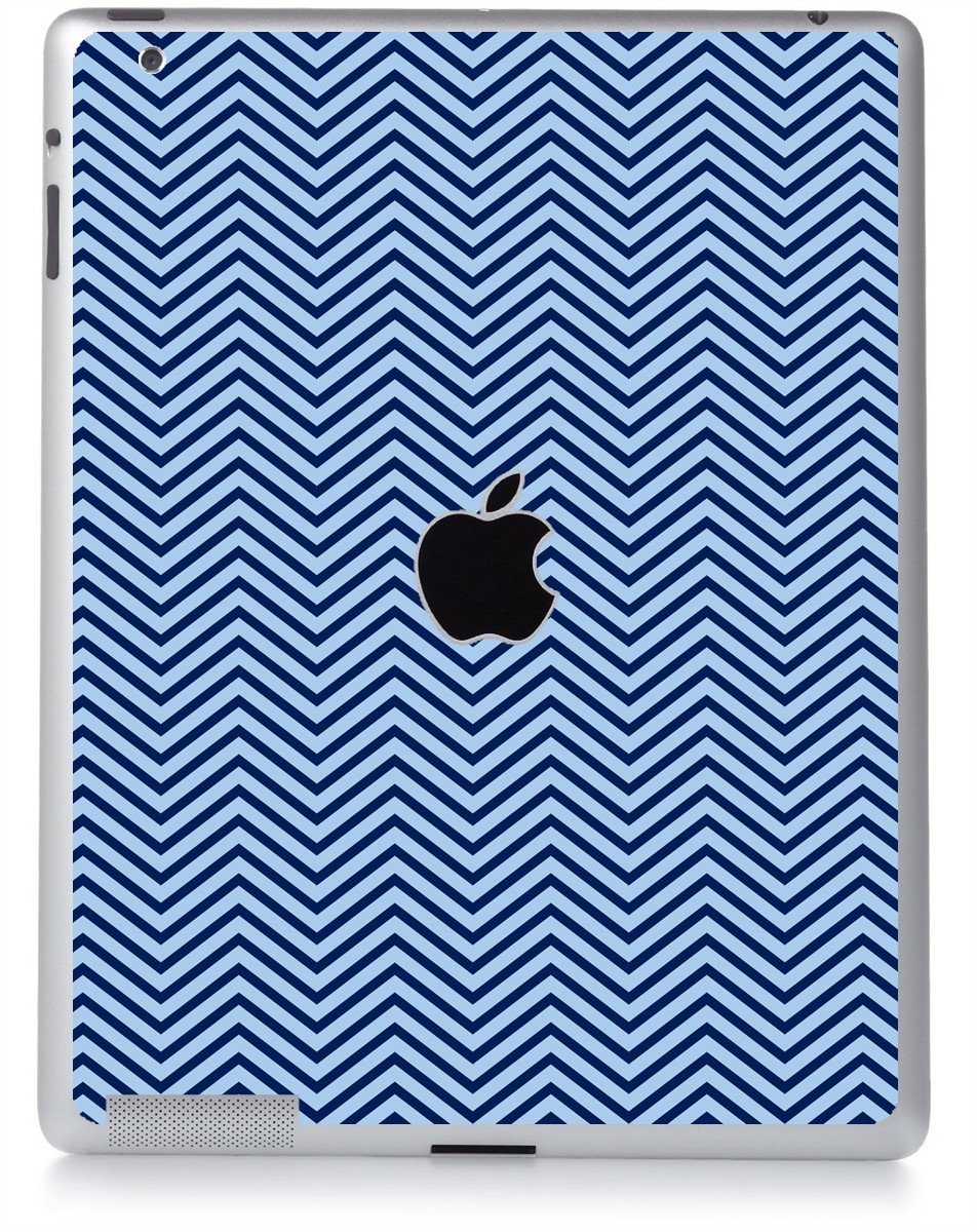 BLUE ON BLUE CHEVRON Apple iPad 2 A1395 SKIN