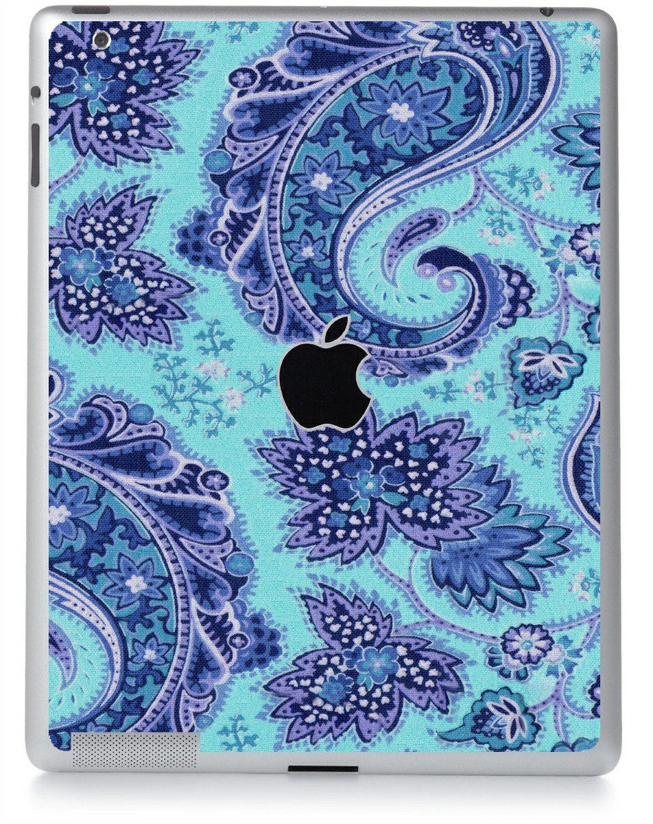 Blue Teal Paisley Apple iPad 2 A1395 Skin