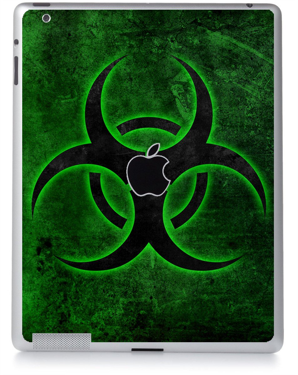 GREEN BIOHAZARD Apple iPad 2 A1395 SKIN