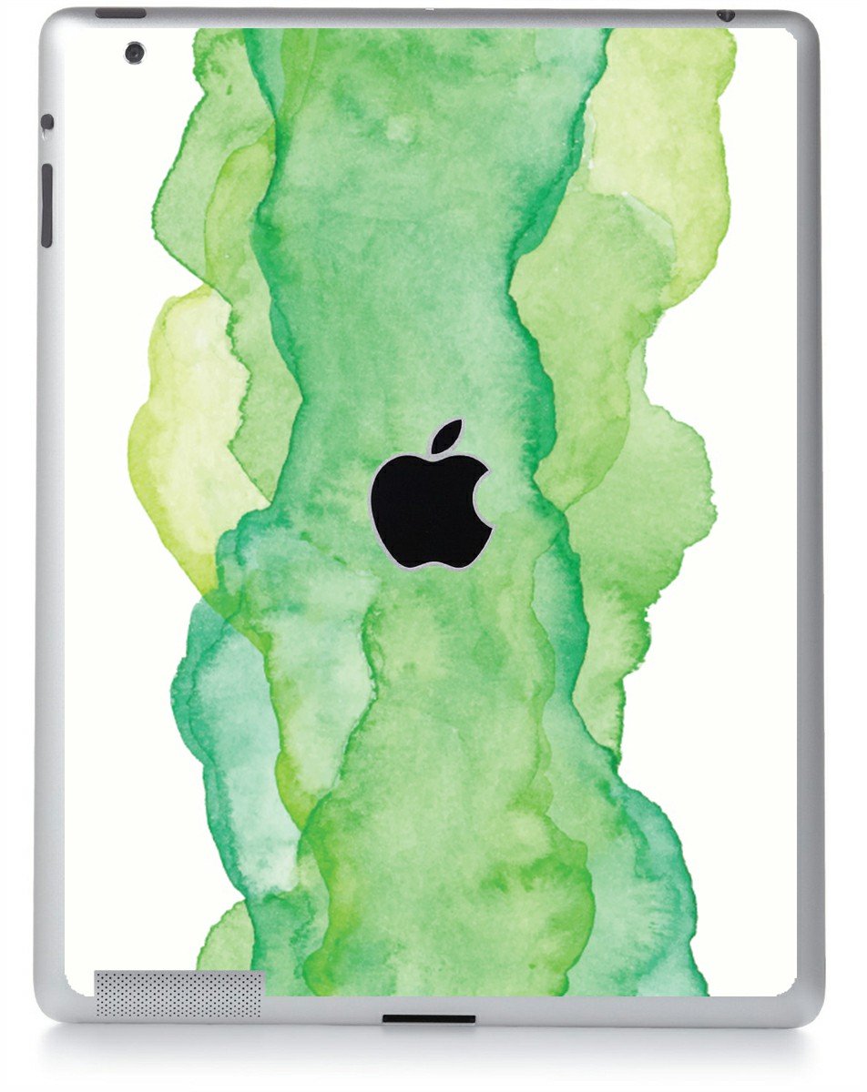 Green Water Color Apple iPad 2 A1395 Skin