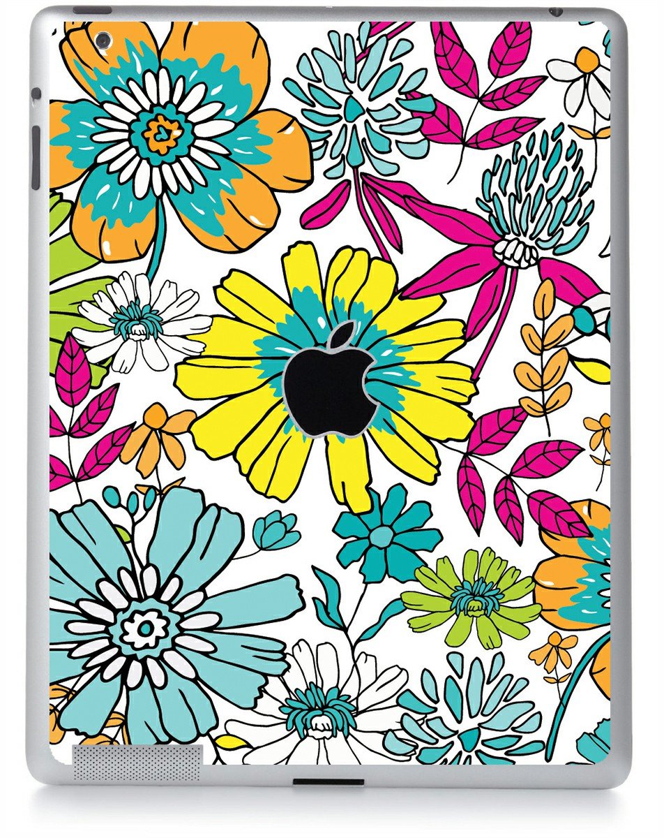 Hand Drawn Flowers Apple iPad 4 A1458 Skin