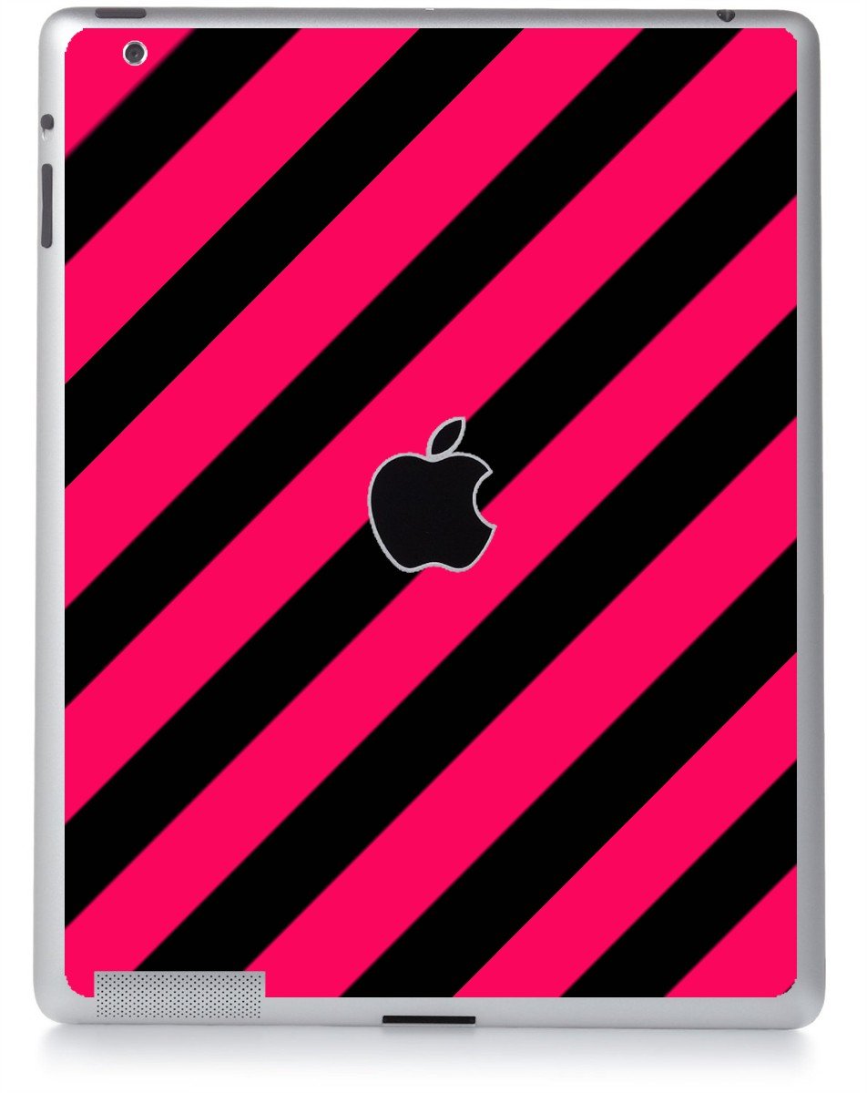 PINK BLACK STRIPES Apple iPad 3 A1416 SKIN