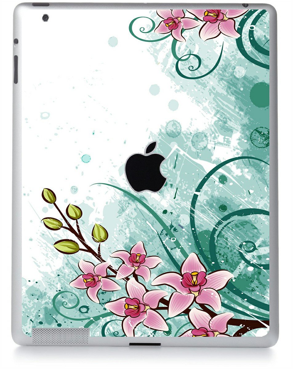 Pink Lilly Watercolor Apple iPad 4 A1458 Skin