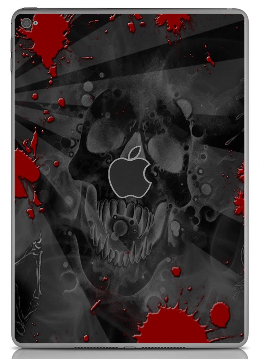 BLACK SKULL RED Apple iPad Air 2 A1566 SKIN