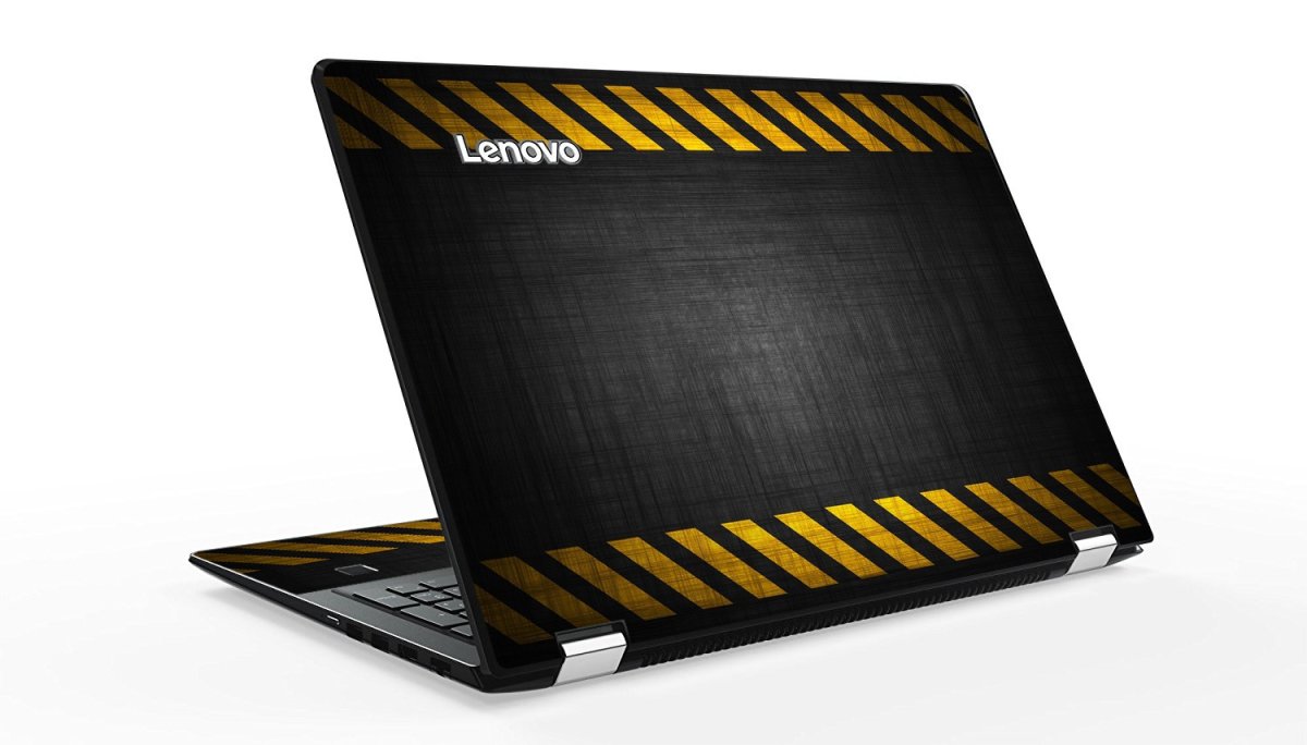 Black Caution Stripes IBM Lenovo Ideapad Flex 4 (1580) Laptop Skin