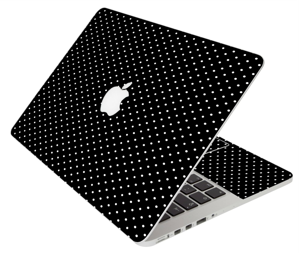 BLACK POLKA DOTS MacBook Pro 12 Retina A1534 Laptop Skin