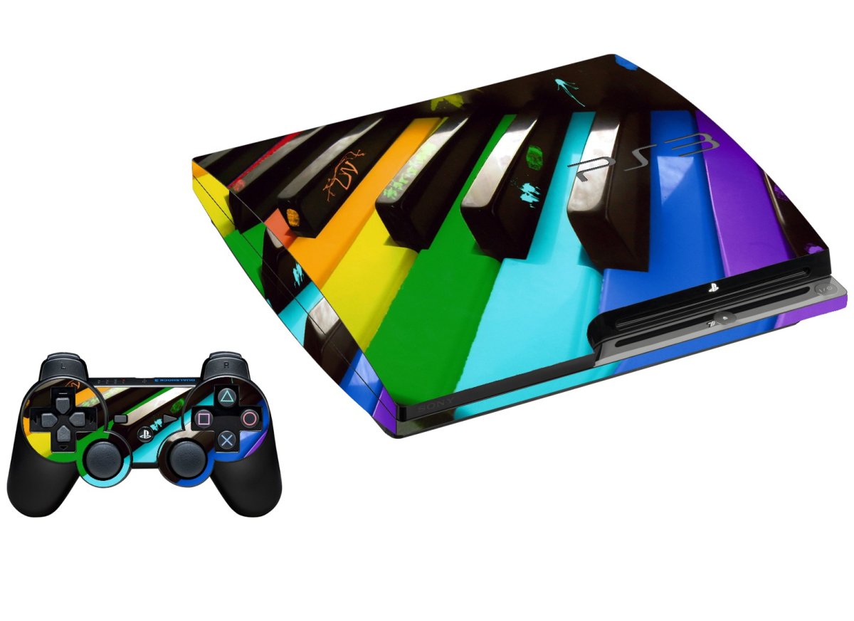 COLORFUL PIANO PLAYSTATION 3 GAME CONSOLE SKIN