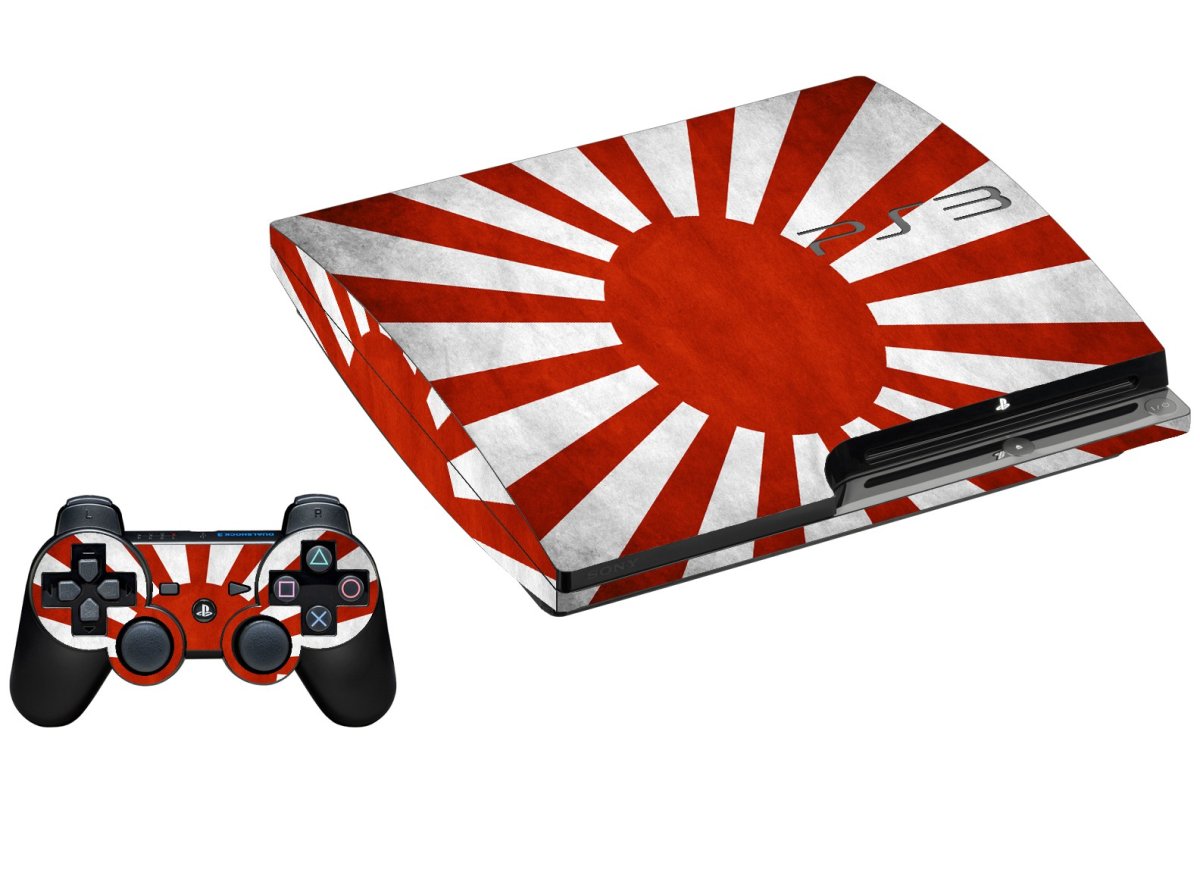 JAPANESE FLAG PLAYSTATION 3 GAME CONSOLE SKIN