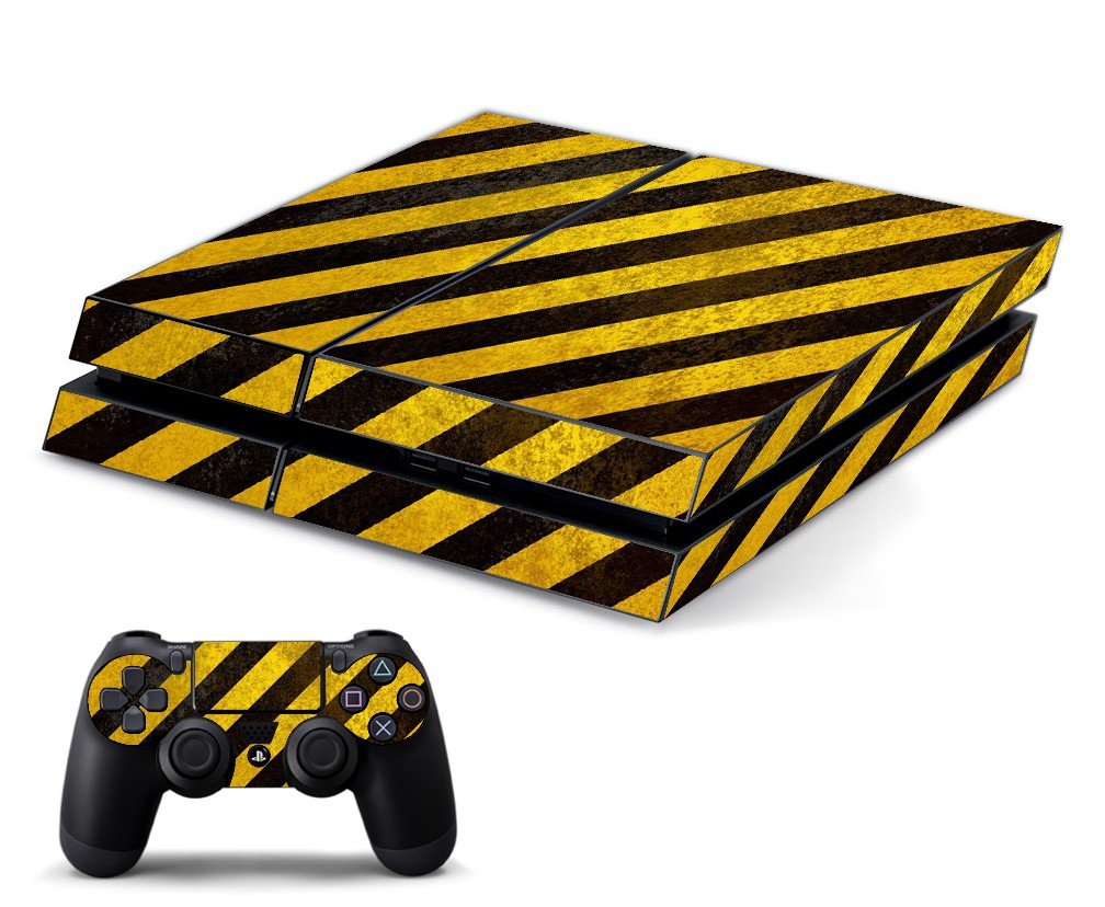 CAUTION STRIPES PLAYSTATION 4 GAME CONSOLE SKIN