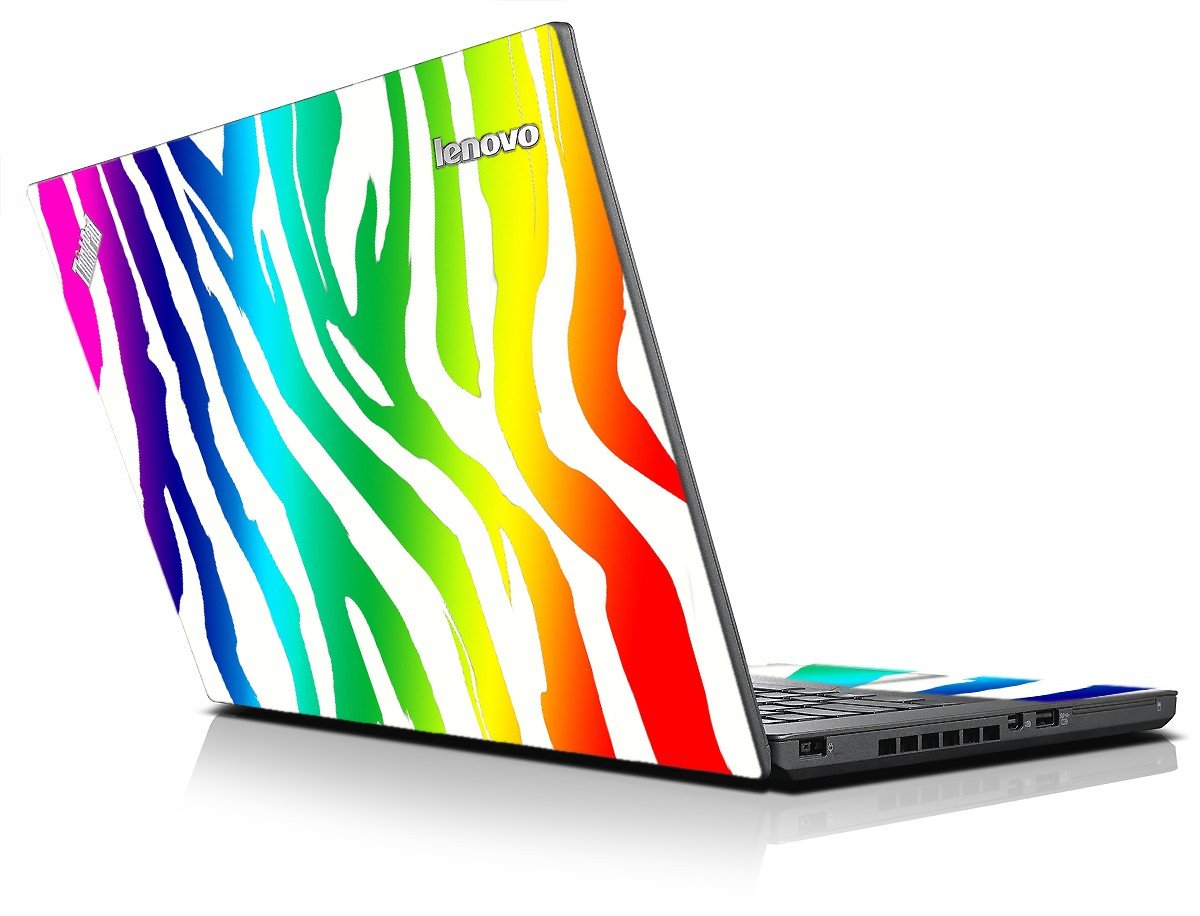 Rainbow Zebra Print IBM Lenovo ThinkPad T440p Laptop Skin