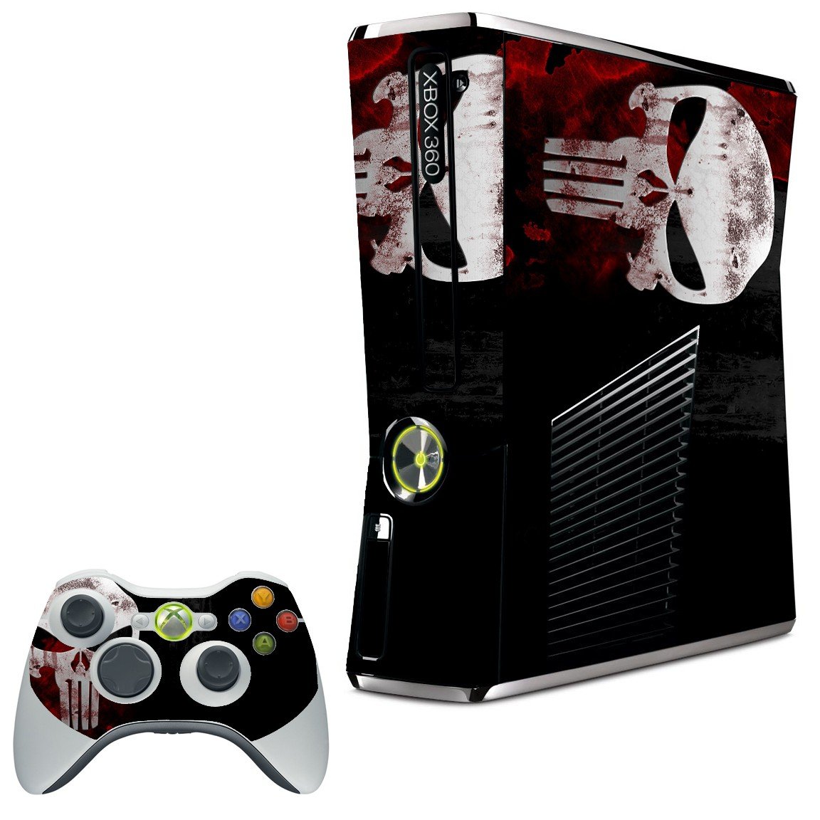 PUNISHER SKULL XBOX 360 SLIM GAME CONSOLE SKIN