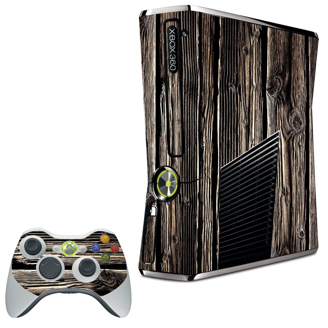 WOOD XBOX 360 SLIM GAME CONSOLE SKIN