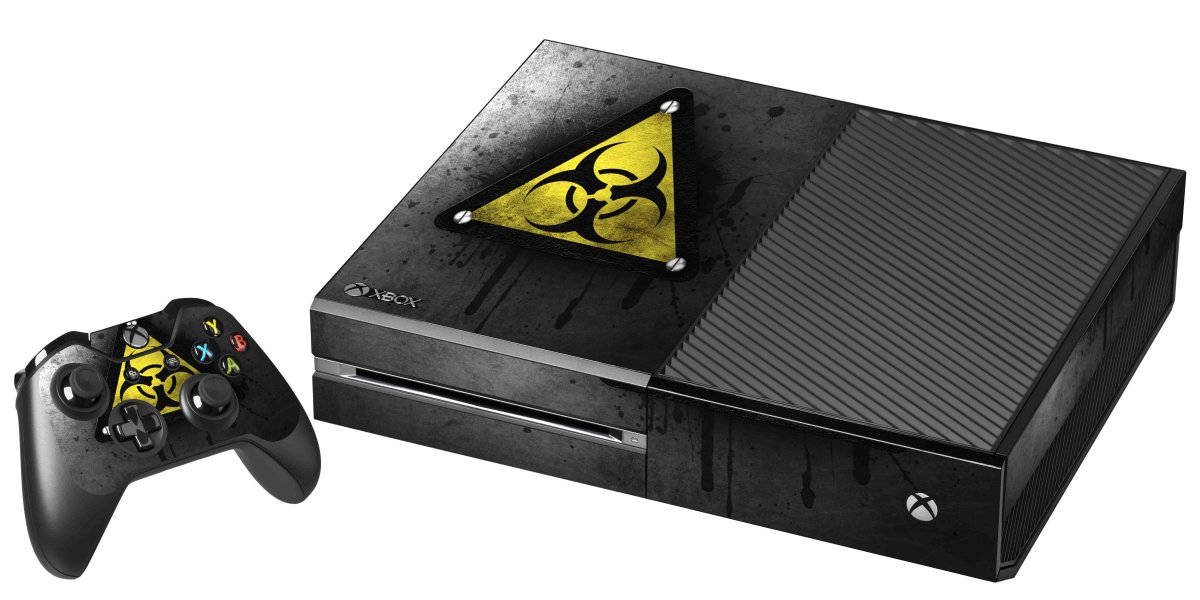 BLACK CAUTION XBOX ONE GAME CONSOLE SKIN