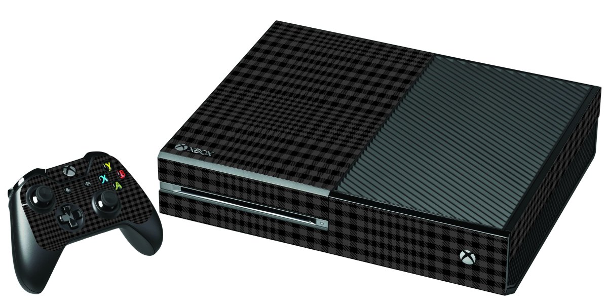 BLACK PLAID XBOX ONE GAME CONSOLE SKIN