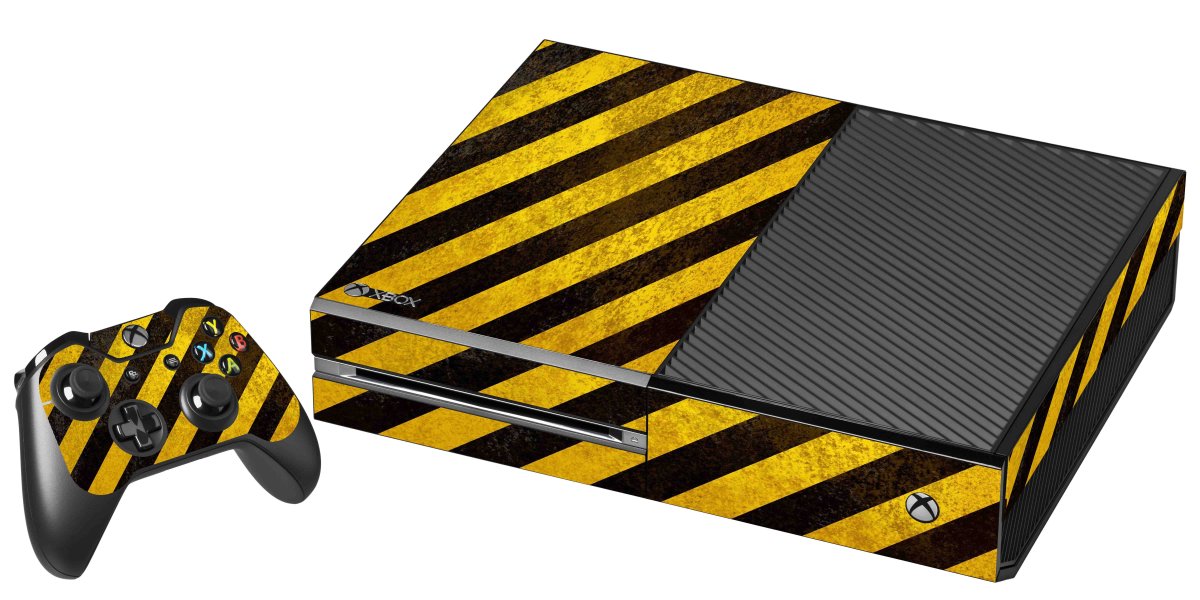 CAUTION STRIPES XBOX ONE GAME CONSOLE SKIN