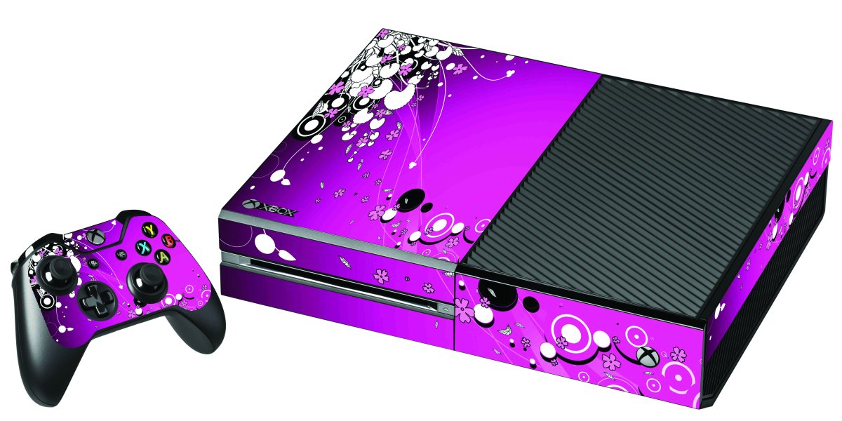 PINK FLOWERS XBOX ONE GAME CONSOLE SKIN