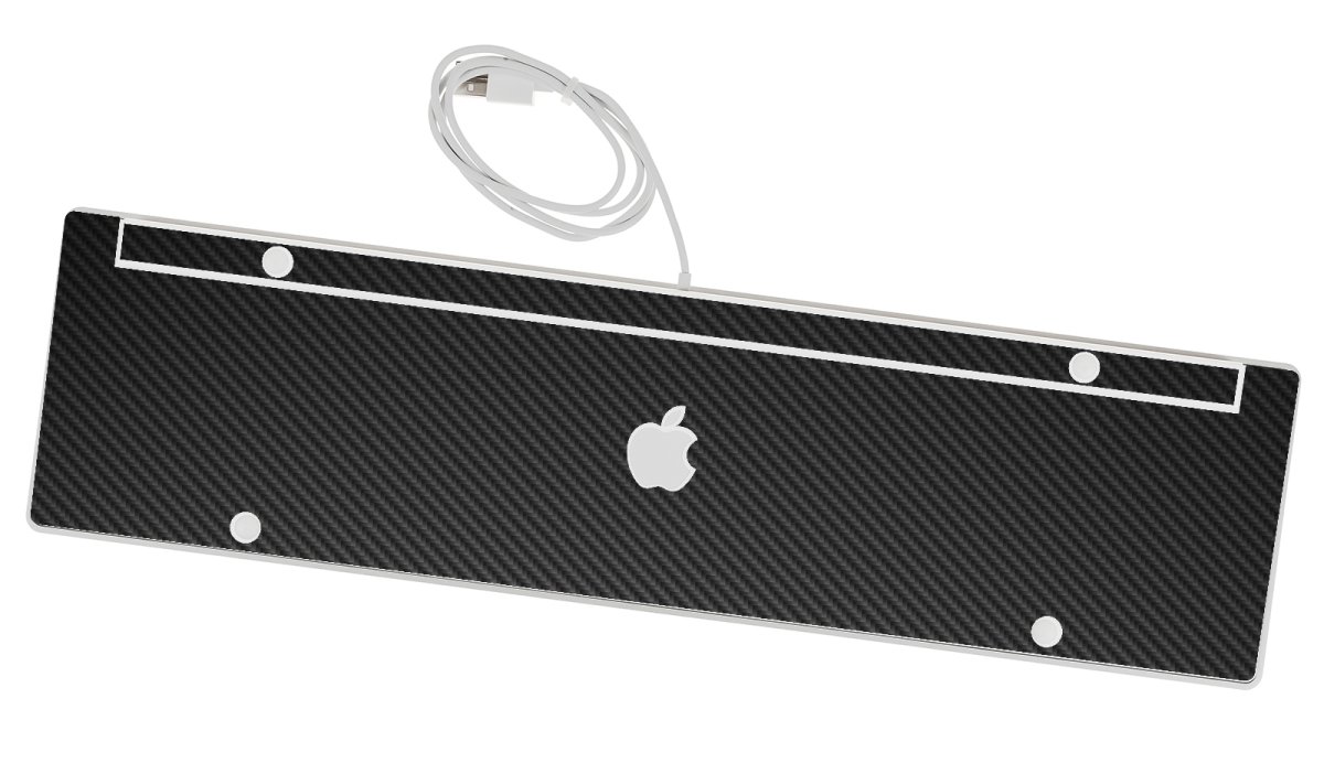 Apple Wired Numeric Keyboard A1243   BLACK CARBON FIBER Laptop Skin