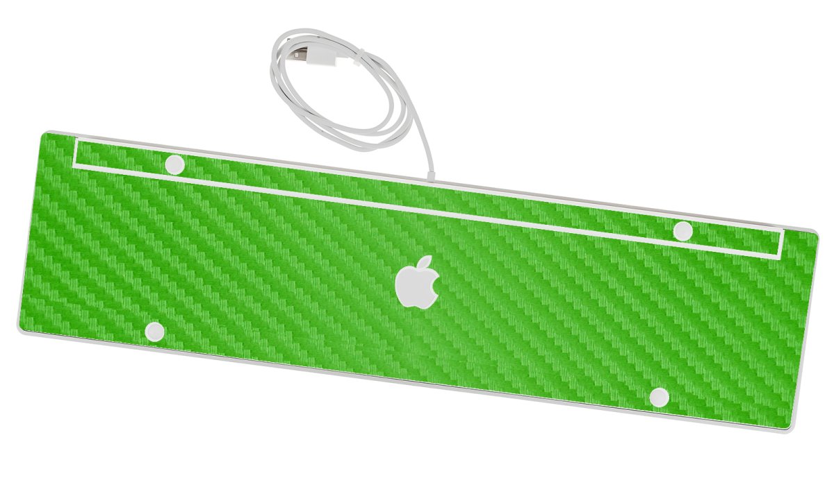 Apple Wired Numeric Keyboard A1243   GREEN CARBON FIBER Laptop Skin