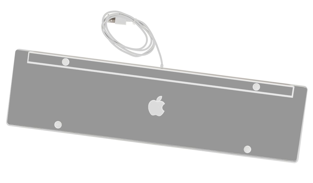 Apple Wired Numeric Keyboard A1243   GREY Laptop Skin