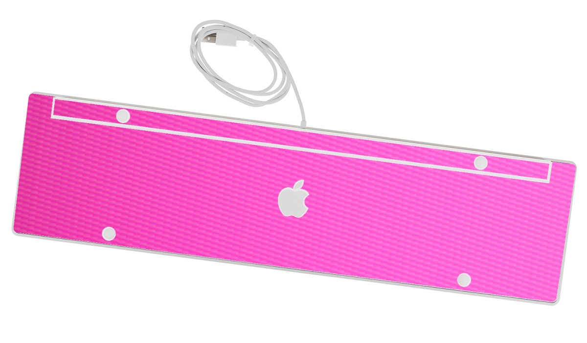 Apple Wired Numeric Keyboard A1243   PINK CARBON FIBER Laptop Skin