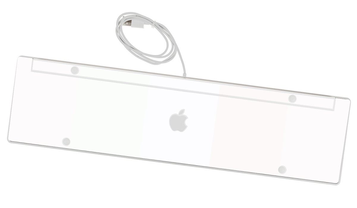 Apple Wired Numeric Keyboard A1243   WHITE Laptop Skin