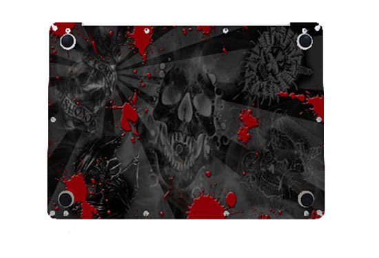 Apple MacBook Air 13 A2337 BLACK SKULLS RED Laptop Skin