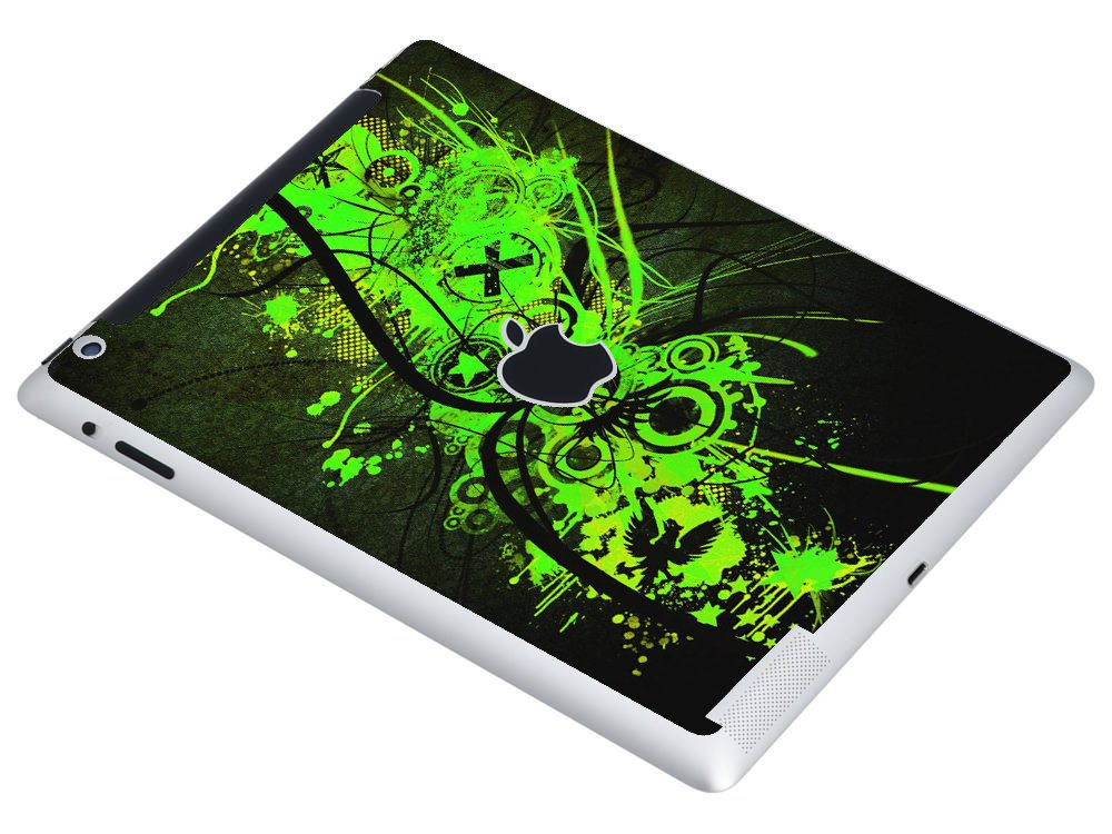 Apple iPad 4 A1460  (Wifi, Cell)  GRAFFITI GREEN Laptop Skin
