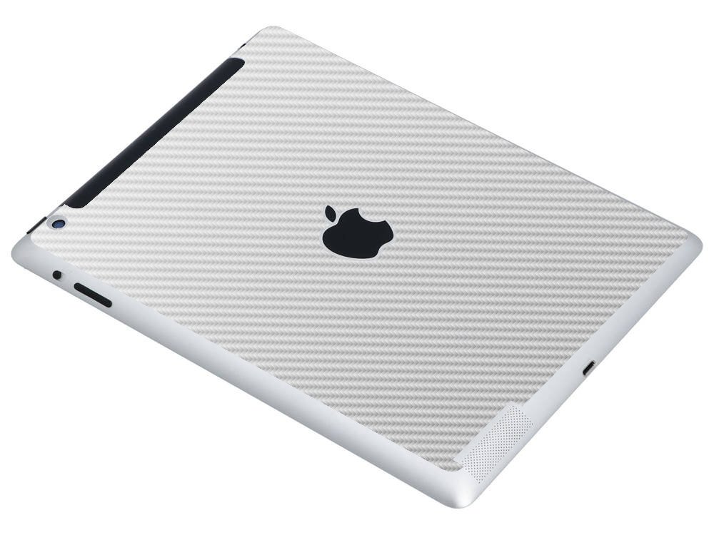 Apple iPad 4 A1460  (Wifi, Cell)   WHITE CARBON FIBER Laptop Skin