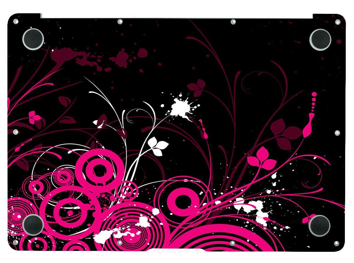 Apple MacBook Air 13 A1369 PINK BLACK BUTTERFLY Laptop Skin