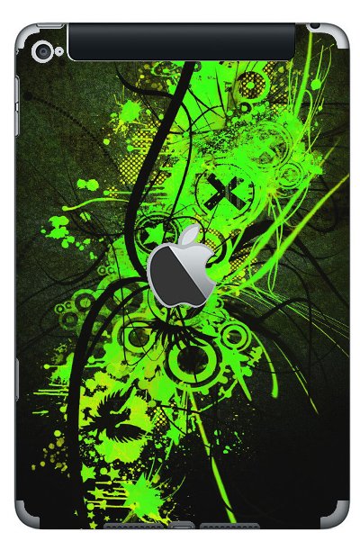Apple iPad Mini 4 (Wifi, Cell) (A1550)   GRAFITTI GREEN Laptop Skin