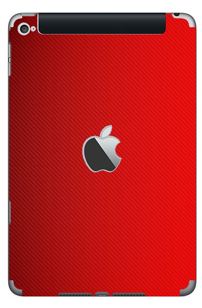 Apple iPad Mini 4 (Wifi, Cell) (A1550)   RED CARBON FIBER Laptop Skin