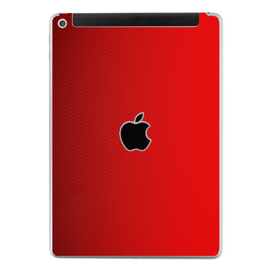 Apple iPad 5th Gen. (Wifi, Cell) A1823   RED CARBON FIBER Laptop Skin