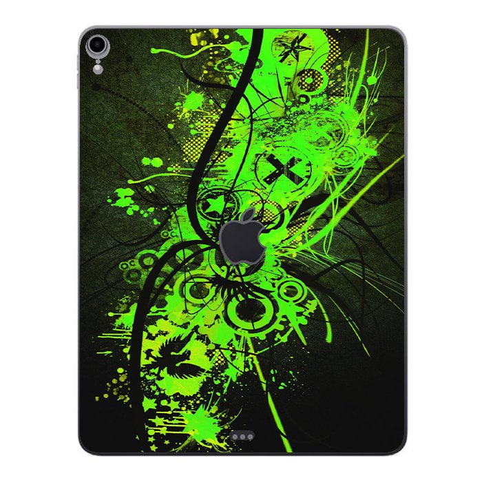 Apple iPad Pro 3 12.9" A1895 (Wifi, Cell)  GRAFFITI GREEN Laptop Skin
